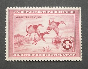 RW2 Federal Duck Hunting Stamps MNH OG Migratory Bird Hunting Stamp 1935 - Picture 1 of 2