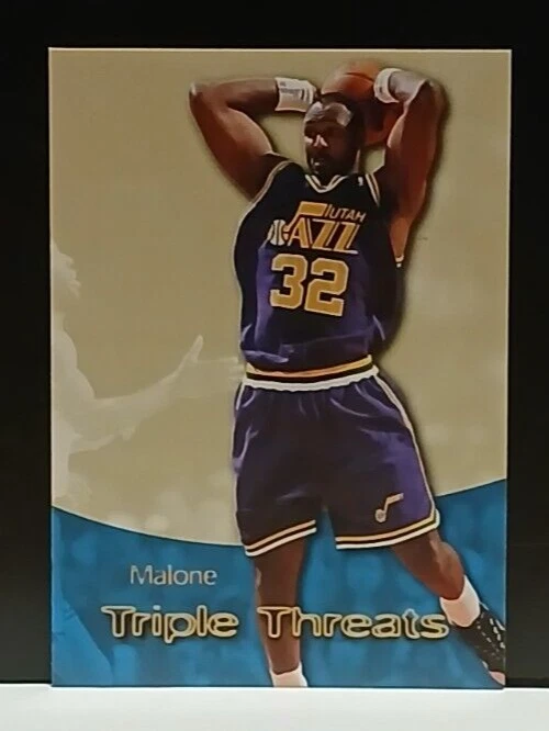 Karl Malone 1996-97 Skybox Premium Triple Threats Insert # TT8 Karl Malone