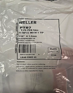 Weller(ORIGINAL) 10 PCS PTR7 Soldering Tip for TC201T, Narrow Screwdrive - Picture 1 of 2