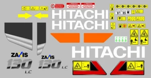 Hitachi ZX ZAXIS 130 LC 7 Adhesive Decals, Complete Kit - Picture 1 of 1