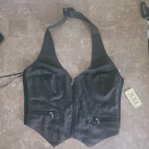 Forever 21 casual vest black/charcoal size medium sleeveless  - Picture 1 of 6
