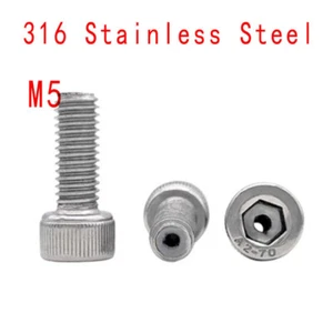 316 M5 Hex Socket hollow Cap Head perforated exhaust screw mask machine - Picture 1 of 5