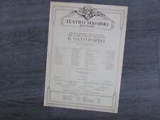 il Gattopardo Music of Angelo Musco Original 1967 Teatro Massimo Theatre Poster