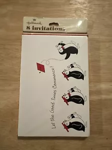 VTG. Hallmark Penguin Graduation Party Invites Invitations 8 Count NOS 52-4 - Picture 1 of 8