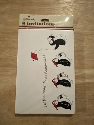 VTG. Hallmark Penguin Graduation Party Invites Invitations 8 Count NOS 52-4 - Image 1 of 4