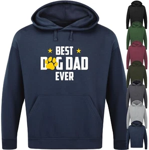 MEJOR PERRO PAPÁ JAMÁS SUDADERA CON CAPUCHA Divertido Eslogan Novedad Hombre Regalo Día del Padre Animales - Imagen 1 de 17