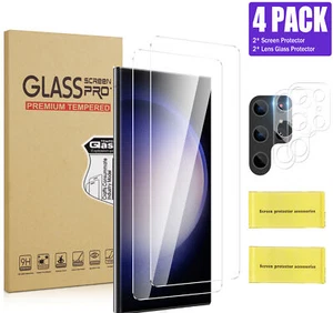 For Samsung Galaxy S24 S23 S22 Ultra Tempered Glass Screen Protector/Camera Lens - Picture 1 of 20