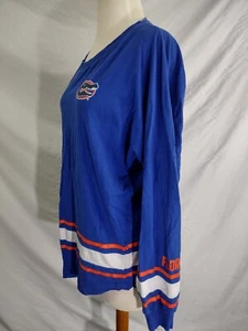 FLORIDA GATORS T - Shirt by Colosseum Women's Large Blue Cotton Long Sleeve - Picture 1 of 7
