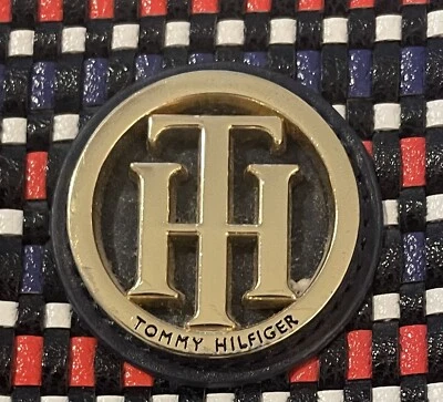 Tommy Hilfiger Women’s Red White Blue Faux Leather Crossbody Purse - Image 1 of 4