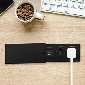 Einbausteckdose Tischsteckdose fach 2 USB Wand Küche versenkbar Steckdosen - Bild 1 von 20