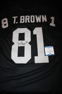 Tim Brown signed jersey, Oakland Raiders, Notre Dame, Beckett BAS - Picture 1 of 4