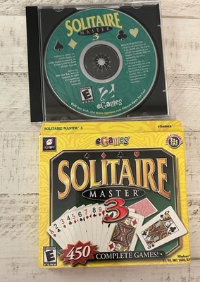 Solitaire Master 3 Computer Game (PC, 2002) E Games Strategy Card 450 Games! - Image 1 of 4