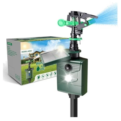 Wasserstrahl Vogelschreck Katzenabwehr Solar USB Bewegungsmelder Garten Schutz - Bild 1 von 4