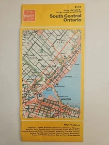 South Central Ontario Road Map 1987 Canada Parks Emergency Index Cities - Picture 1 of 5
