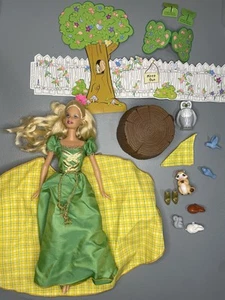 The Tale of the Forest Prinzessin Barbie Puppe Golden Book 2000 Mattel Zubehör - Bild 1 von 8