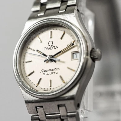Без тарифов *почти как новый * винтажный 1984 OMEGA Seamaster Cal.1380 Qz Дата 22 мм женщин - Изображение 1 из 4