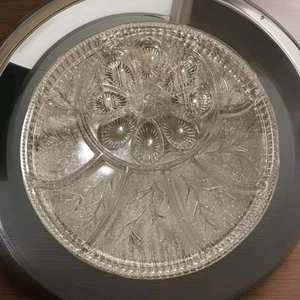 Vintage Serving Platter Indiana Glass Hobnail Deviled Egg Plate 13" 12 Eggs - Picture 1 of 7