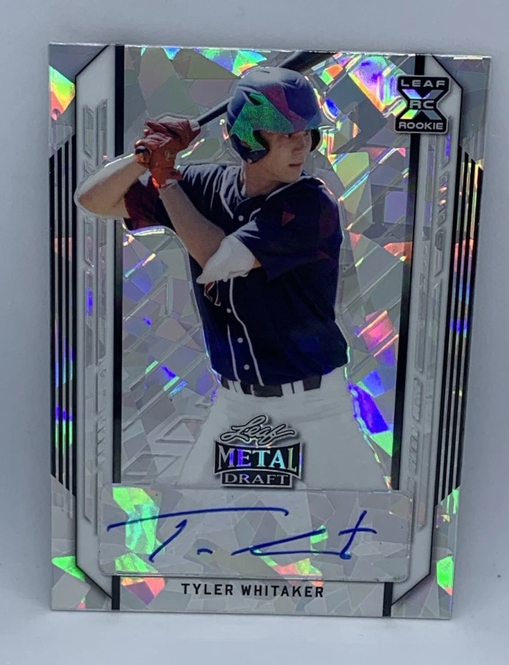 2021 Leaf Metal Draft Baseball Tyler Whitaker Astros Crystal Auto - Image 1 of 1