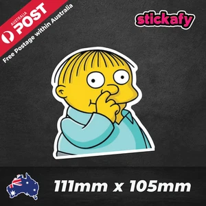 Ralph Wiggum Nose Pick Vinyl Sticker for Laptop Car Decal Boat Aussie Funny - Picture 1 of 5