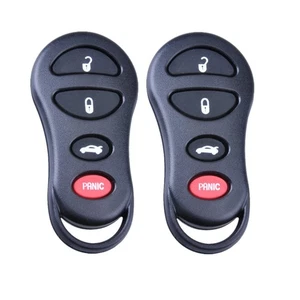 2Pcs 4 Buttons Key Case Shell Fob for Jeep Liberty Chrysler Sebring Dodge Neon - Picture 1 of 4