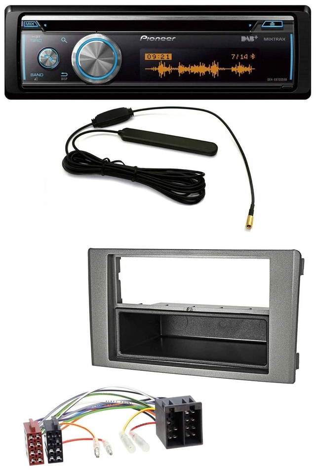 Pioneer CD USB Bluetooth DAB MP3 Autoradio für Iveco Daily (06-14) dunkelgrau - Bild 1 von 4