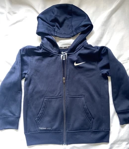 Nike Chaqueta Negra Sudadera con Capucha Cremallera Ajuste Térmico Azul Marino Niño Juvenil Unisex Talla 5 - Imagen 1 de 21