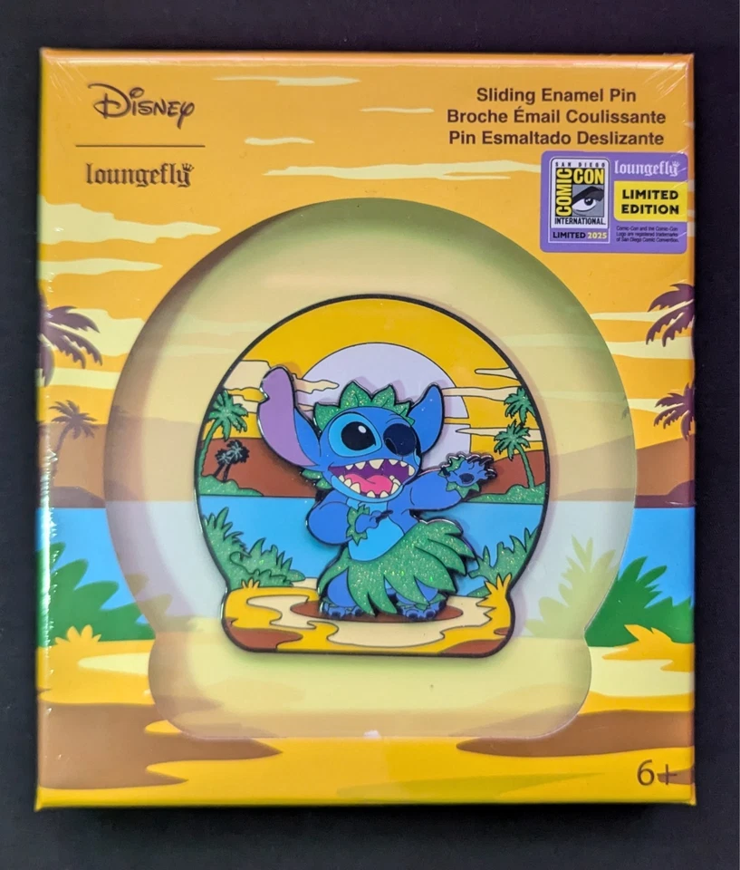 2025 SDCC Loungefly Exclusive Stitch Pin LE 850 Slider NEW - Image 1 of 1
