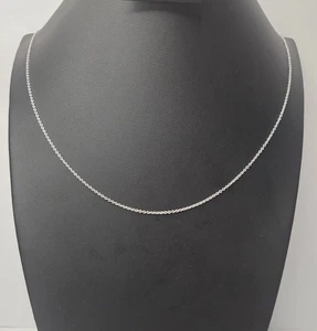 23" 925 Sterling Silver Cable Link Chain Lobster Clasp 2.4 Grams .75mm - Picture 1 of 6