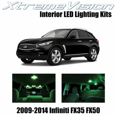 LED interior XtremeVision para Infiniti FX35 FX50 2009-2014 (12 PIEZAS) verde Foto 1 de 4