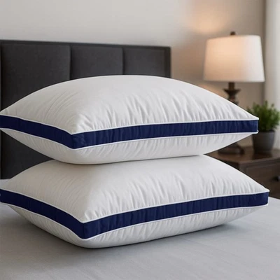 Pack of 2 Bed Pillows Quilted Hotel Quality Down Alternative Gusseted Pillow - Image 1 of 3