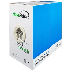 CAT6 1000FT UTP Cable Solid 23AWG White Ethernet LAN Bulk Wire CAT6 RJ45 10-pack - Picture 1 of 3