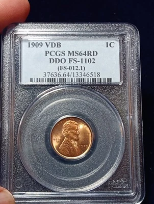 👉1909- VDB VTG  PCGS HOLDER  MS65 RED  DDO FS_1102 - Image 1 of 2
