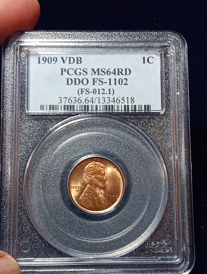 👉1909- VDB VTG  PCGS HOLDER  MS65 RED  DDO FS_1102 - Image 1 of 2