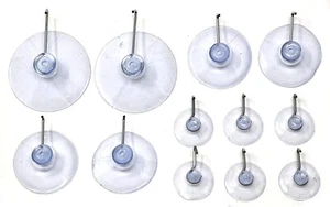 12 x Assorted Suction Cup Hooks Wall Hangers Bathroom Kitchen Glass Sucker Hooks - Picture 1 of 3