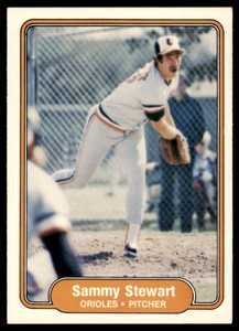 1982 FLEER SAMMY STEWART BALTIMORE ORIOLES #180
