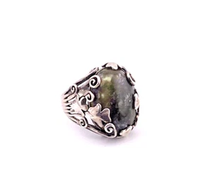 Sterling Silver SW Ireland Connemara Marble Shamrock Ring Size 10.25 ๐VIDEO๐ - Picture 1 of 18