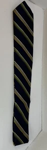 Corbata Xmi platino patrón a rayas azul y amarillo - Imagen 1 de 5