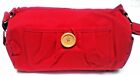 Canvas small red 9.5" x 6.5" zippered roll bag tool tote