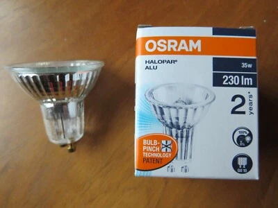 LAMPADA ALOGENA VERA OSRAM ALOGENA HALOPAR 16 ALLUMINIO 35W FLOOD 35°64820 FL GU10 230V