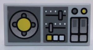 Lego 5x Light Bluish Gray Tile 1 x 2 Vehicle Control Panel Silders Buttons - Picture 1 of 1