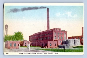 20er Jahre. FORT COLLINS, COLO. TOLLE WESTERN ZUCKERFABRIK.  POSTKARTE PL27 - Bild 1 von 2
