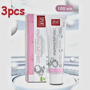 3 pcs Antibacterial toothpaste SPLAT, for care and whitening of sensitive teeth - Picture 1 of 5
