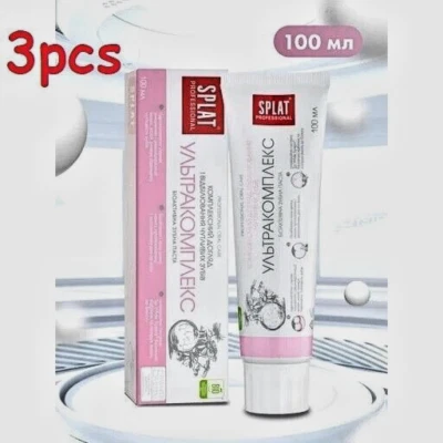 3 pcs Antibacterial toothpaste SPLAT, for care and whitening of sensitive teeth - Image 1 of 4