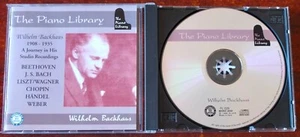 THE PIANO LIBRARY PL 229 WILHELM BACKHAUS 1908-1935 CD (1997) ITALY MINT CD - Picture 1 of 2