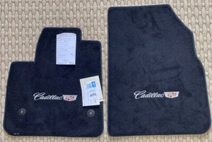 Black Lloyd Velourtex Carpet 2pc Floor Mats for 2017-2025 Cadillac XT5 w Logo - Picture 1 of 2