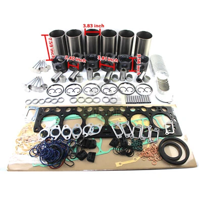 D6D D6E Engine Overhaul Rebuild Kit For Volvo EC210B Excavator Steer Loader - Image 1 of 4