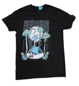The Young & Wild Black Short Sleeve Graphic Trippin Mushrooms Shirt-Small NWT - Picture 1 of 4