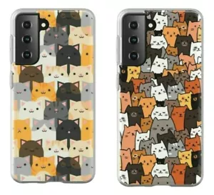 Cat 2 süße Handyhülle personalisieren bedruckt & kompatibel mit allen Handyhüllen - Bild 1 von 3