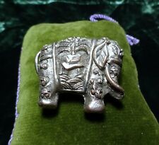 Chinese Elephant Charm Pendant Silver Plated large /