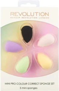 Revolution Makeup London Mini Pro Set di spugne corrette per colori 5 mini spugne nuove con scatola - Foto 1 di 9